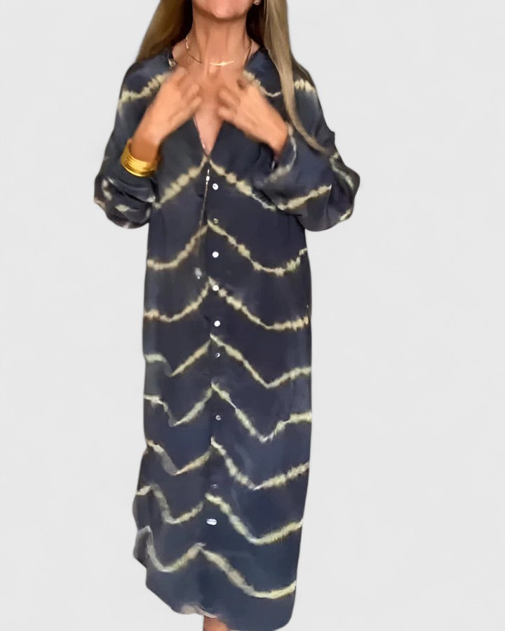 Amelie | Flowing Striped Boho Maxi Dress