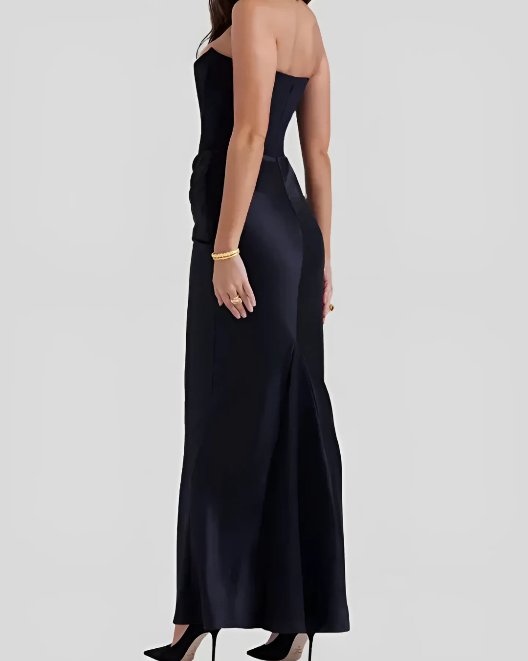 Claire | Draped Maxi Dress for Wedding Guests