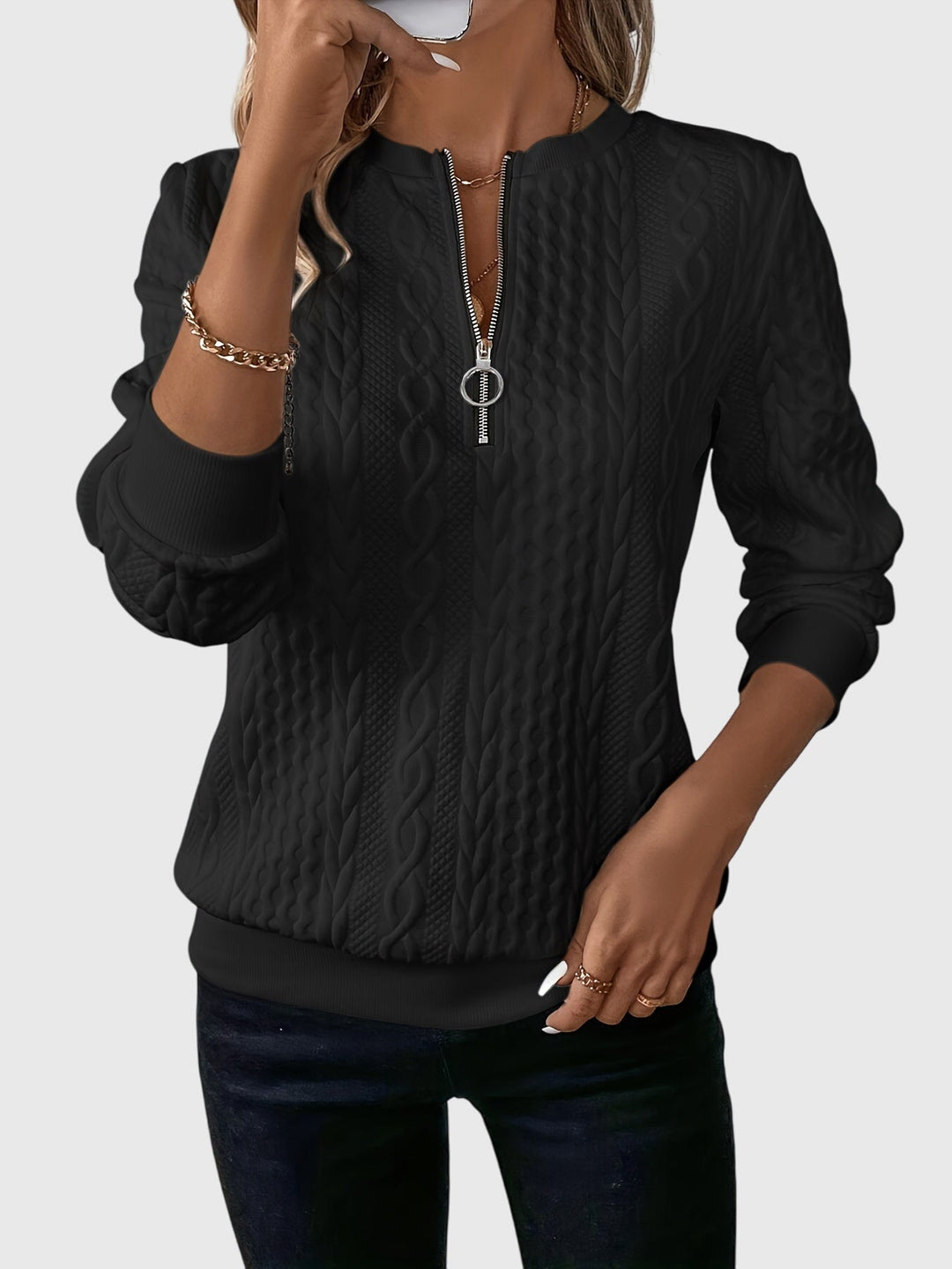 Nora | Zip Neck Jumper
