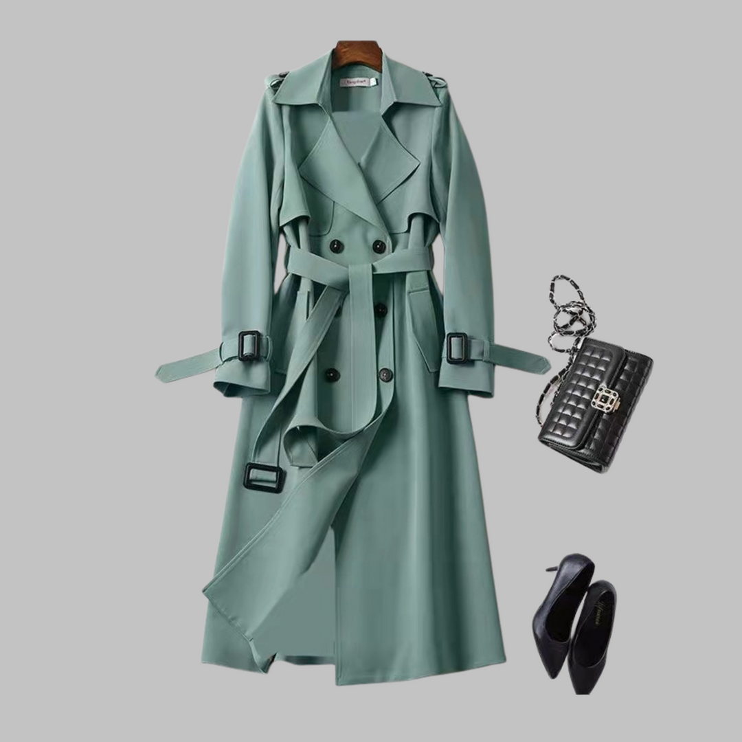 Tia - Elegant Knee-Length Loose Fit Coat