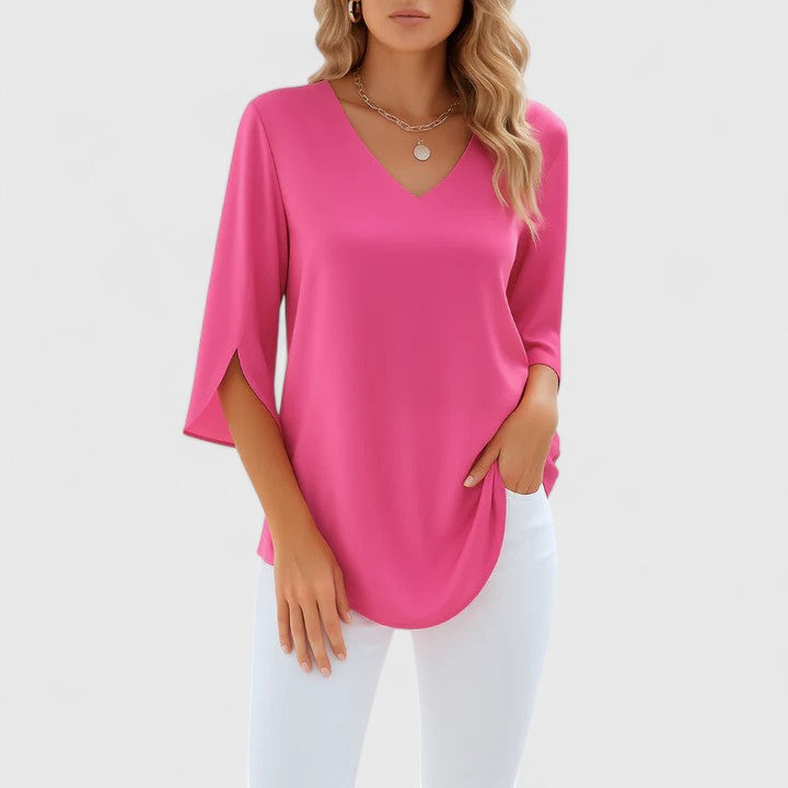 Violetta | Sophisticated V-Neck Blouse