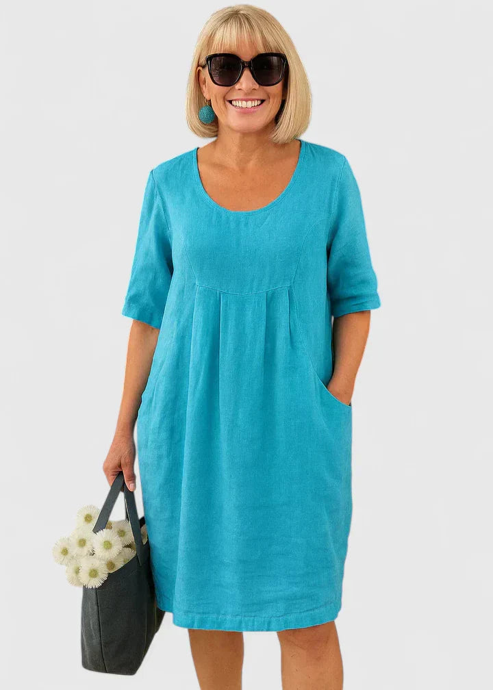 Marnie | Scoop-Neck Dress with Side Pockets