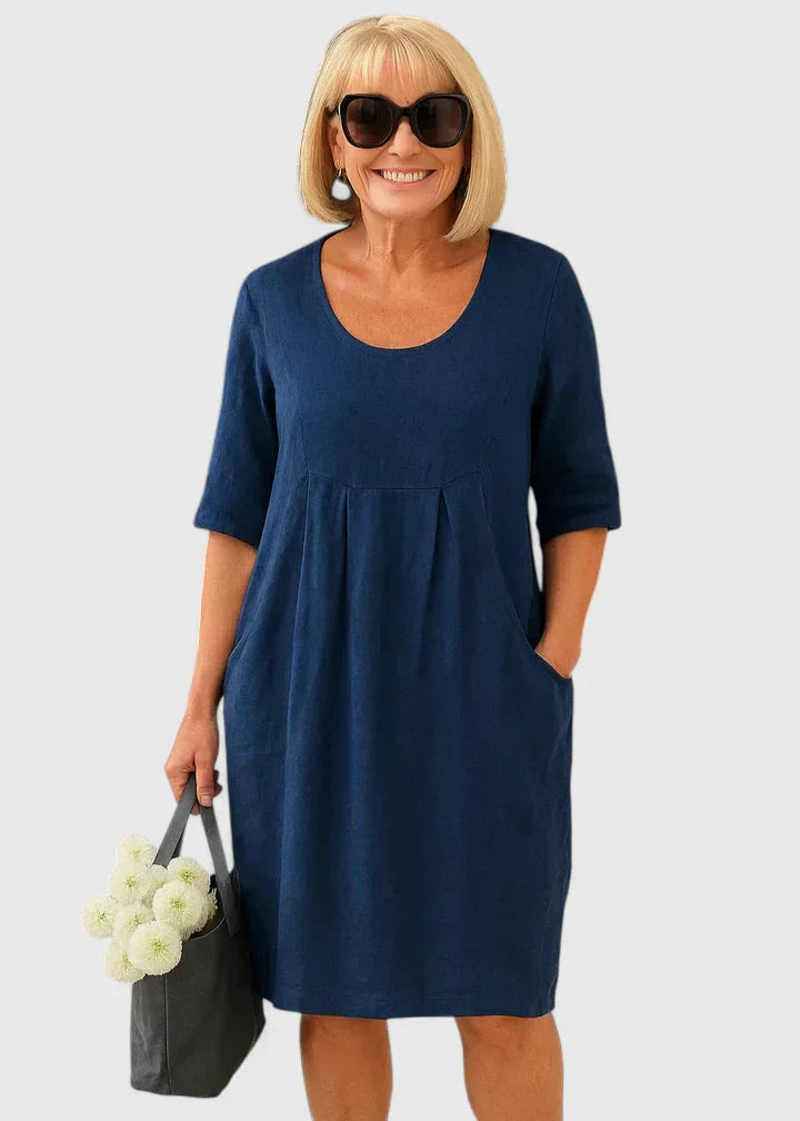 Marnie | Scoop-Neck Dress with Side Pockets