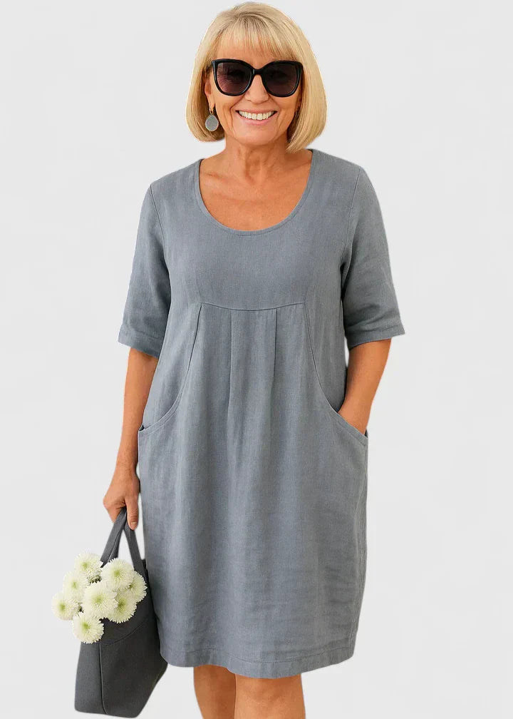 Marnie | Scoop-Neck Dress with Side Pockets