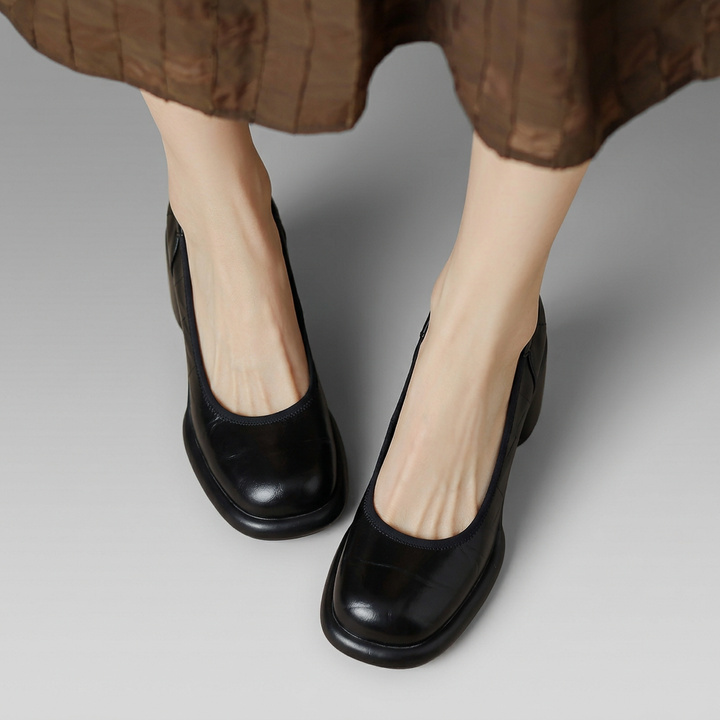 Rebecca | Classic Block Heel Court Shoes