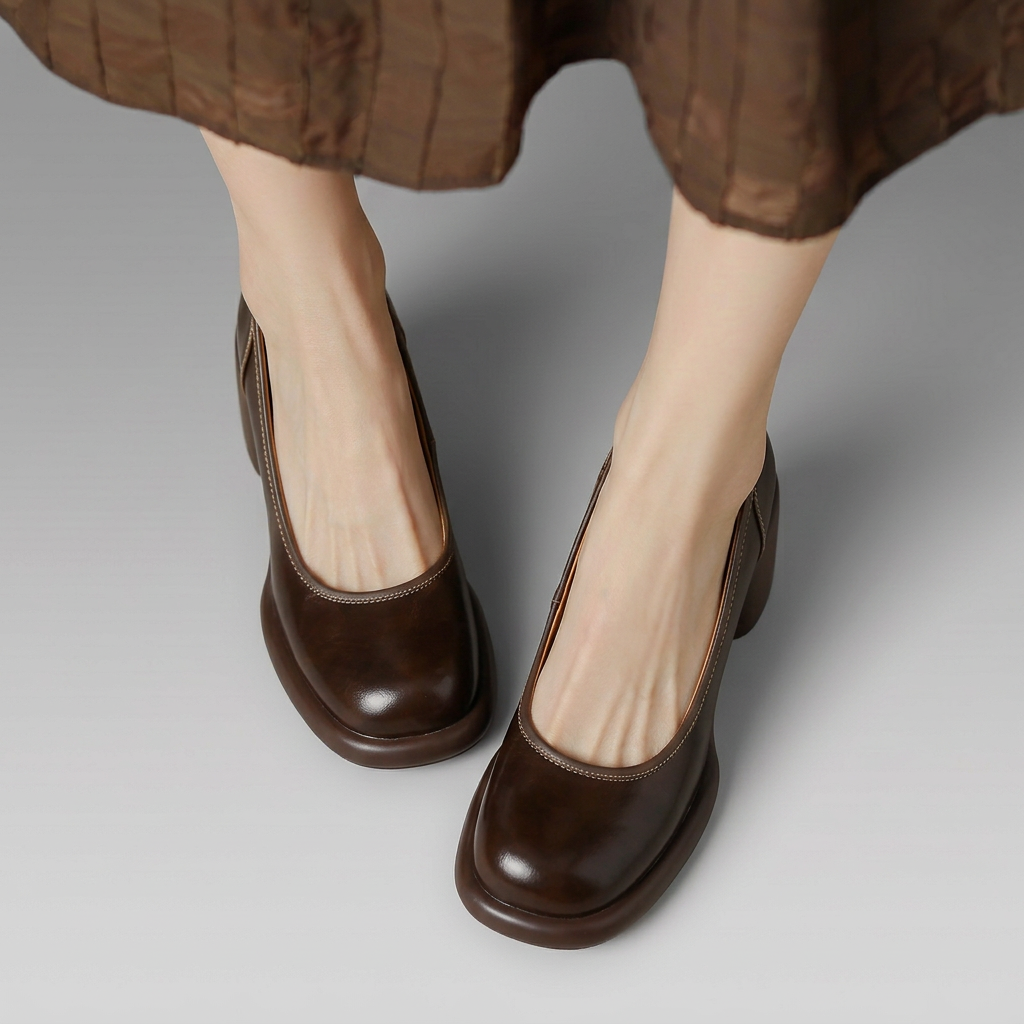 Rebecca | Classic Block Heel Court Shoes
