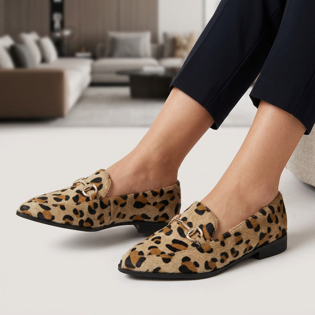 Judith | Orthopaedic Loafers with Subtle Animal Texture