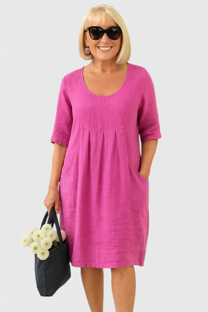 Marnie | Scoop-Neck Dress with Side Pockets