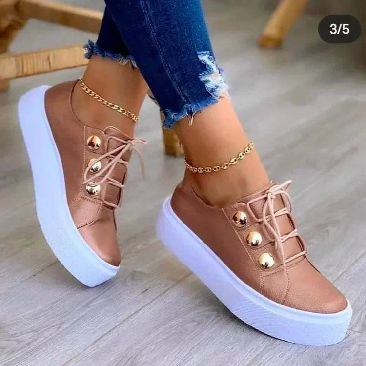 Serena | Orthopaedic Platform Trainers with Round Toe