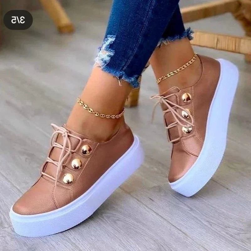 Serena | Orthopaedic Platform Trainers with Round Toe