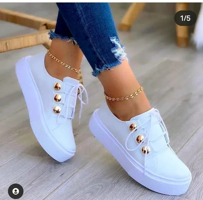 Serena | Orthopaedic Platform Trainers with Round Toe