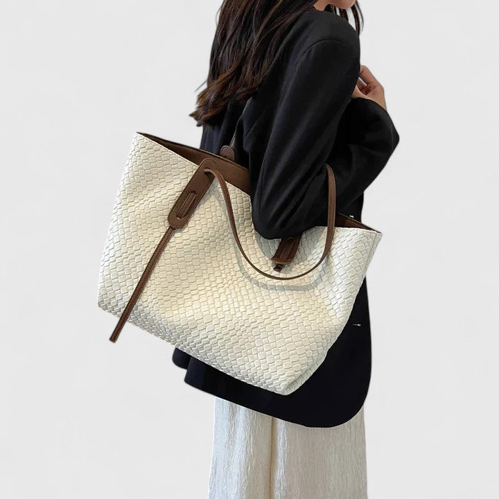 Ruby | Woven Tote Bag with Spacious Interior