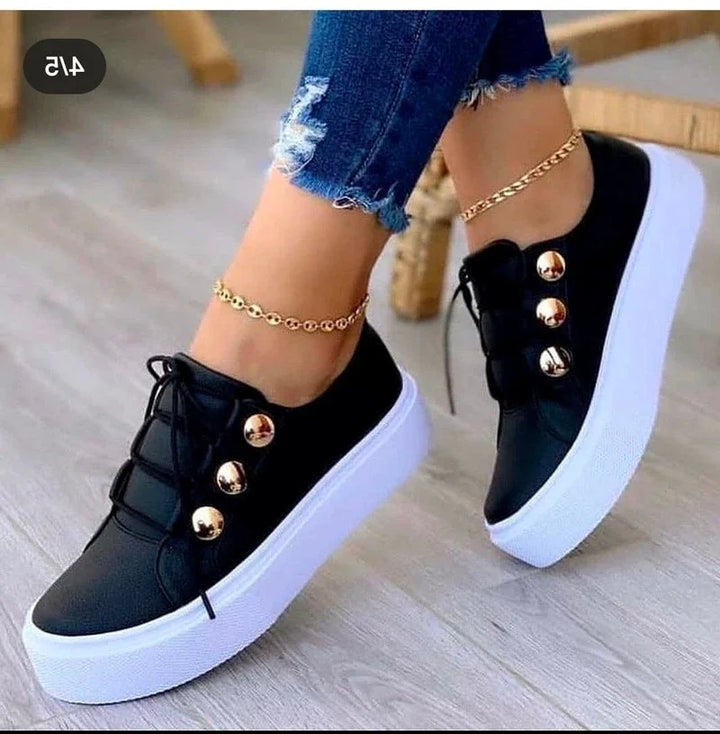 Serena | Orthopaedic Platform Trainers with Round Toe
