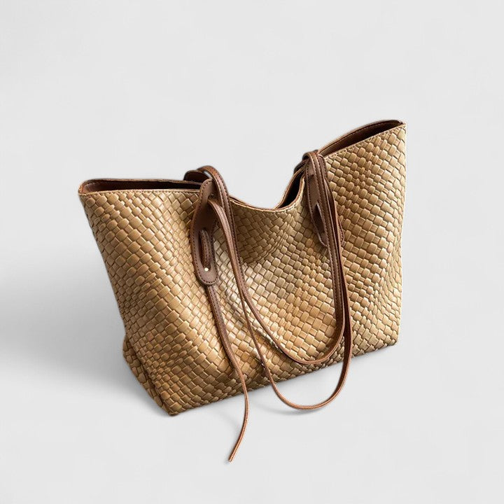 Ruby | Woven Tote Bag with Spacious Interior