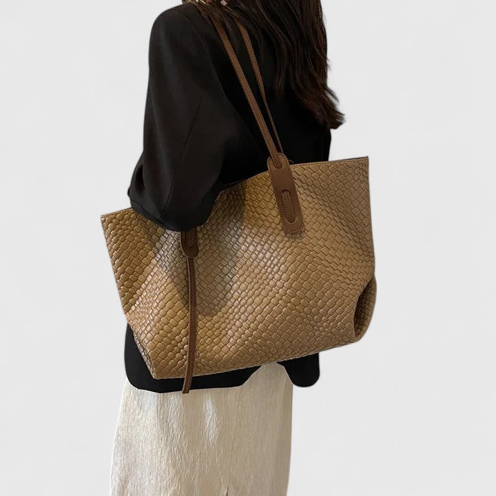 Ruby | Woven Tote Bag with Spacious Interior