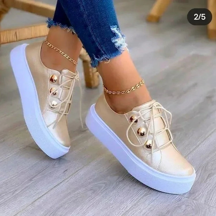 Serena | Orthopaedic Platform Trainers with Round Toe