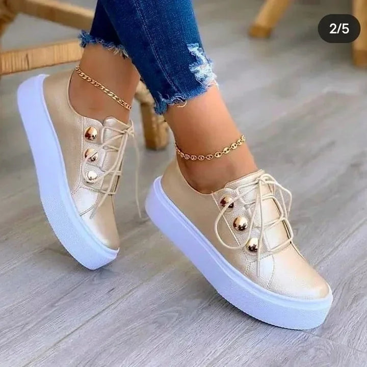 Serena | Orthopaedic Platform Trainers with Round Toe