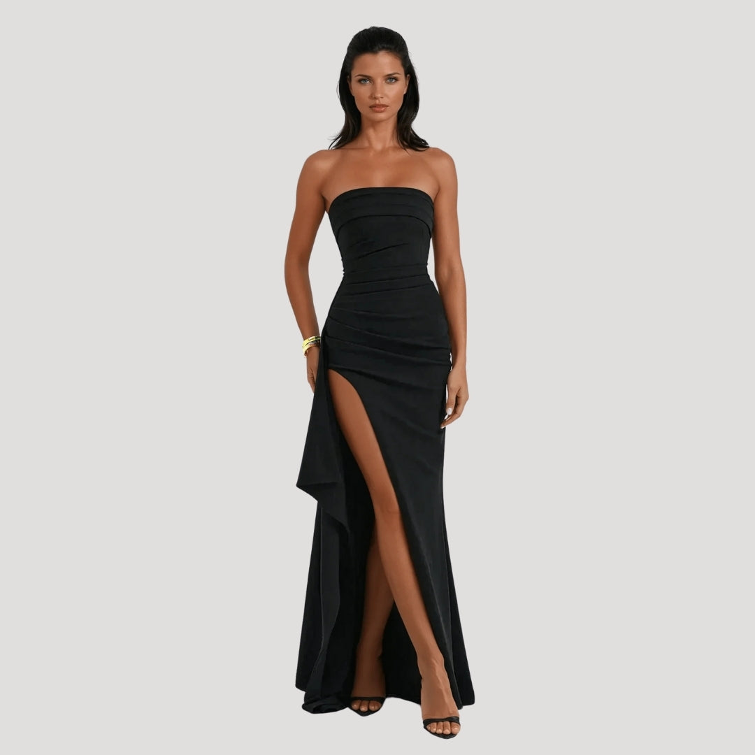 Emma | Strapless Maxi Dress for Wedding Guests