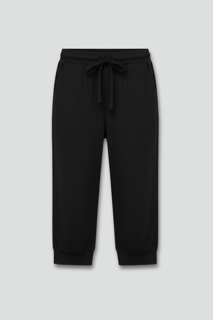 Audrey | Capri Trousers with Drawstring Waist and Pockets