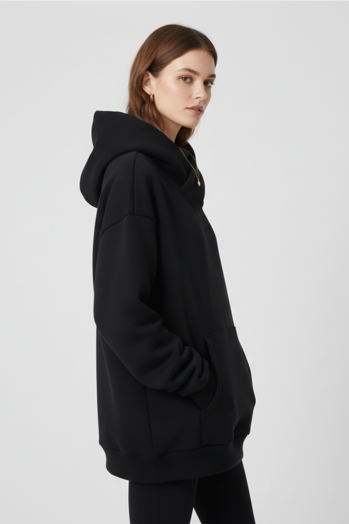 Gabriella | Cosy Hoodie with High Neck and Wide Hood