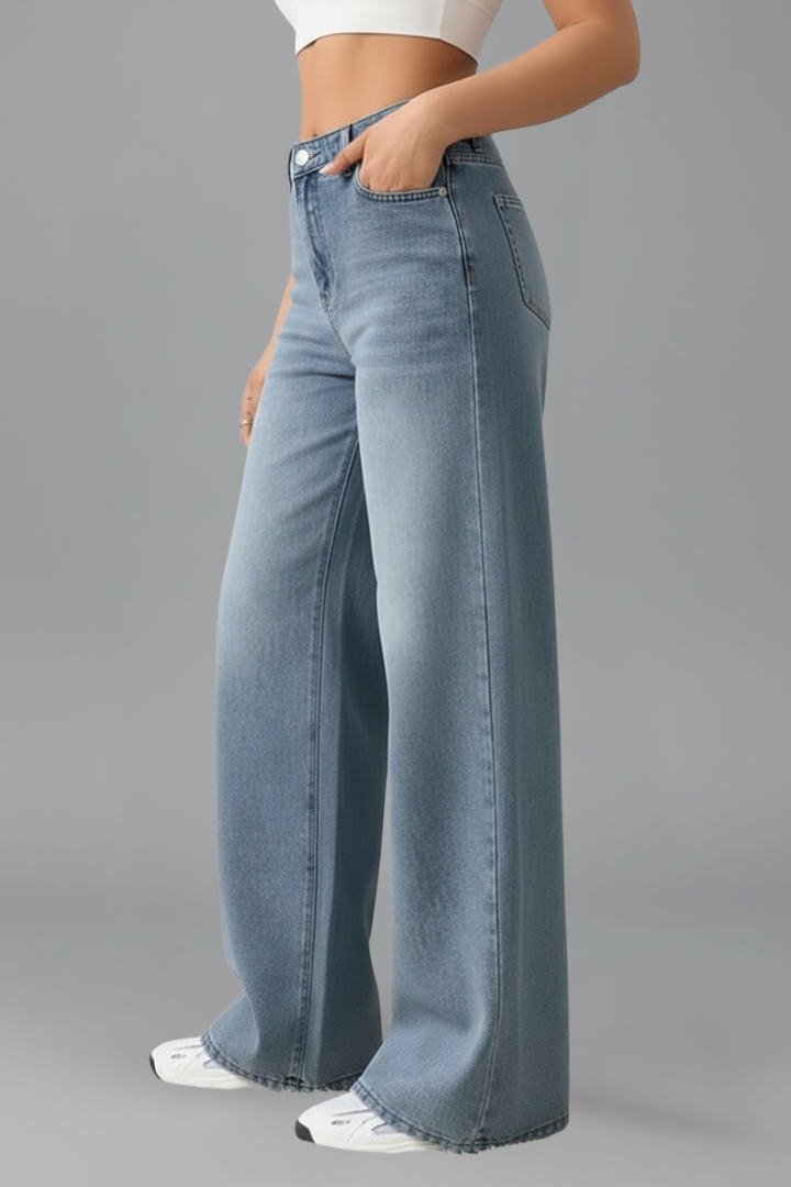 Evelyn | High-Rise Wide-Leg Denim Jeans
