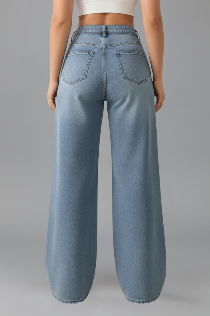 Evelyn | High-Rise Wide-Leg Denim Jeans