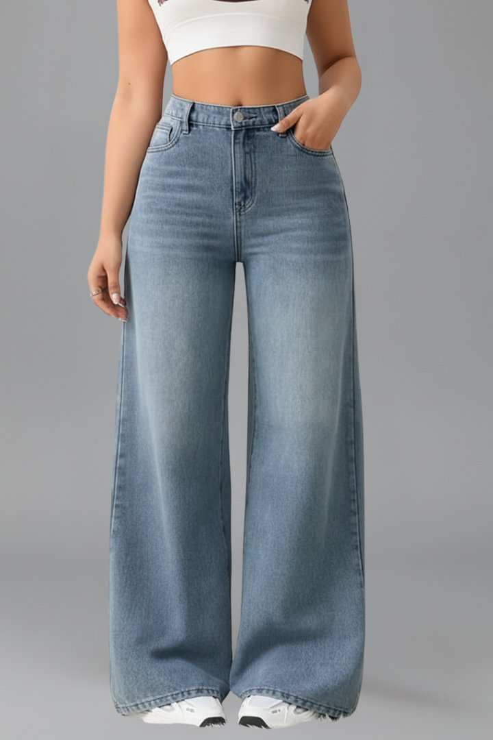 Evelyn | High-Rise Wide-Leg Denim Jeans